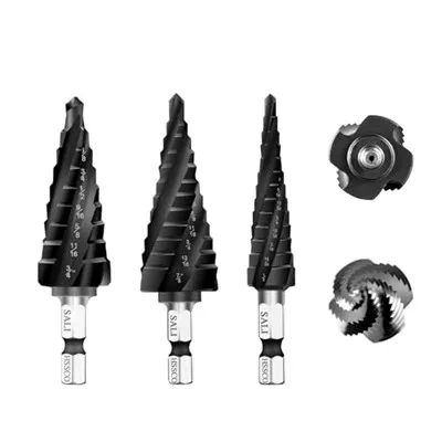 SALI Step urbjmašīnas krāsains komplekts 1/4"-3/4", 1/8"-1/2",3/16"-7/8"